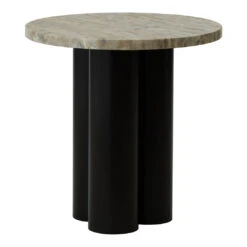 Normann Copenhagen Dit Side Table 26 Normann Copenhagen Dit Side Table -Danish Design Store 608523 Dit Table Brown Travertine Silver 01