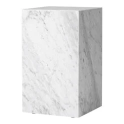 Marble Plinth Side Table - Tall 28 Marble Plinth Side Table - Tall -Danish Design Store 7020630 Plinth Tall White Pack Angle 9dc39ba4 8e88 41b6 9df5 ba726332815f
