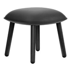 Normann Copenhagen Ace Footstool 22 Normann Copenhagen Ace Footstool -Danish Design Store 707317 Ace Footstool Black Oak Ultra Leather Black 01