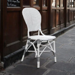 Isabell Side Chair - AluRattan Outdoor - Stackable -Danish Design Store 7180PW ForanTavle Fv1 PS