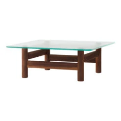 Brasilia Lounge Table -Danish Design Store 8060879 Brasilia Lounge Table Walnut Glass Angle Front 9772137e 65b2 4309 a6a7 801ada1a47ab