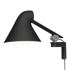 Louis Poulsen NJP Wall Lamp W/ Outlet Box - Short Arm -Danish Design Store 91679 5 2 02B NJP Wall short Black p