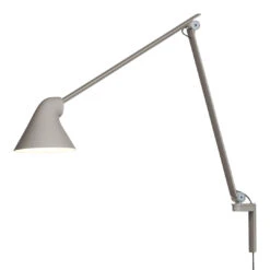 Louis Poulsen NJP Wall Lamp W/ Outlet Box - Long Arm 13 Louis Poulsen NJP Wall Lamp W/ Outlet Box - Long Arm -Danish Design Store 91679 5 2 04B NJP Wall long Light Alu Grey p