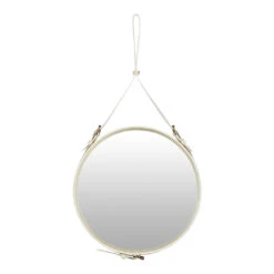 Gubi Adnet Circular Mirror 24 Gubi Adnet Circular Mirror -Danish Design Store Adnet Circular Mirror Cream Leather