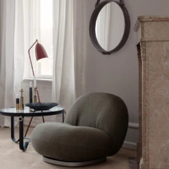 Gubi Pacha Lounge Chair 38 Gubi Pacha Lounge Chair -Danish Design Store AdnetCoffeeTableCircular GrasshoppaFloorLamp AdnetWallMirrorAlcantara PachaLoungeChair on 1