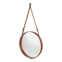 Gubi Adnet Circular Mirror 33 Gubi Adnet Circular Mirror -Danish Design Store Adnet Circular 70 Tan Side