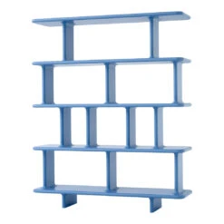 Archivo JH45 Standing Shelf -Danish Design Store Archivo Shelving JH45 MDF w. Sky Blue Angled Front