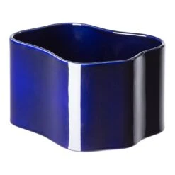 Artek Riihitie Plant Pot - Shape B 27 Artek Riihitie Plant Pot - Shape B -Danish Design Store Artek Aalto Riihitie Plant Pot Shape B Medium Blue Gloss