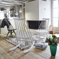 Artek Mademoiselle Rocking Chair -Danish Design Store Artek Mademoiselle A330S PN001 Siena Blanket JPG
