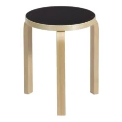 Artek Stool 60 -Danish Design Store Artek stool 60 black linoleum JPG