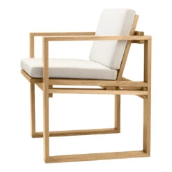 BK10 Dining Chair -Danish Design Store BK10 teak untreated sunbrella canvas 5453 side