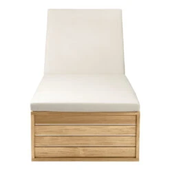 CUBK14 Sunbed Cushion -Danish Design Store BK14 teak untreated sunbrella canvas 5453 front a01e7b2b 0610 4199 9933 753ae5f0e0ca