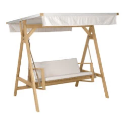 BK17 A-Frame For Swing Sofa -Danish Design Store BK17 teak untreated sunbrella canvas 5453 BK13 teak untreated sunbrella canvas5453 side