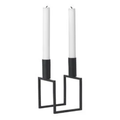 Line Candle Holder -Danish Design Store BL10002 Kubus Line Black With Candle Angle 300 6dc9060f 4694 4a1c a758 2e4e9a2e894e