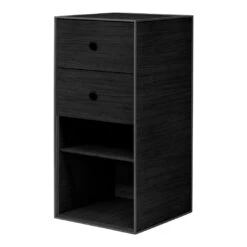 Tall Frame Storage Unit 14 Tall Frame Storage Unit -Danish Design Store BL42823 Frame 70 Incl. Shelf And 2 Drawers Black Stained Ash 300 9f37b13c ffb8 4375 ab7c c2c9f61b81c0