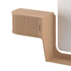 BPS127 Hallway Wall Mirror/Unit -Danish Design Store BPS127 Oak Closed 1