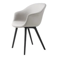 Gubi Bat Dining Chair - Fully Upholstered - Plastic Base