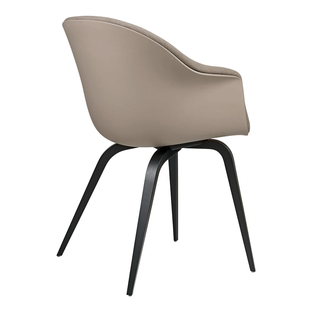 Gubi Bat Dining Chair - Front Upholstered - Black Beech Base 4 Gubi Bat Dining Chair - Front Upholstered - Black Beech Base - Image 2