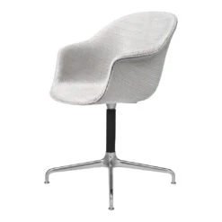 Gubi Bat Meeting Chair - 4-Star Base - Fully Upholstered 10 Gubi Bat Meeting Chair - 4-Star Base - Fully Upholstered -Danish Design Store Bat MeetingChair 4 StarSwivel FullyUpholstered PolishedAluminiumBlack Dedar Patchwork 001 F3Q 1600x1600 1