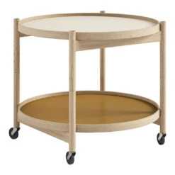 Tray Table Model 60 -Danish Design Store Bolling Tray Table model 60 Oak Untreated Sunny Yellow Cream
