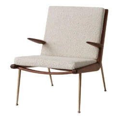 Boomerang HM2 Lounge Chair W/ Arms 26 Boomerang HM2 Lounge Chair W/ Arms -Danish Design Store Boomerang HM2 Walnut Serafino Snow col.2 86d2ce50 ee1e 4848 acca 2dea873a37e1