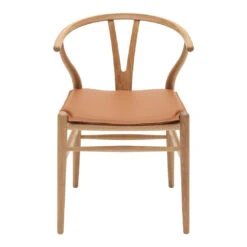 Leather Seat Cushion For CH24 Wishbone Chair 16 Leather Seat Cushion For CH24 Wishbone Chair -Danish Design Store CH Brown7748