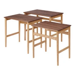CH004 Nesting Tables -Danish Design Store CH004 oak walnut oil all side v1