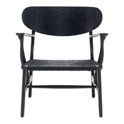 CH22 Lounge Chair 20 CH22 Lounge Chair -Danish Design Store CH22 oak black front