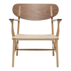 CH22 Lounge Chair 19 CH22 Lounge Chair -Danish Design Store CH22 oak walnut mix front
