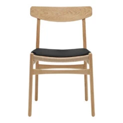 CH23 Chair - Leather Seat Cushion 25 CH23 Chair - Leather Seat Cushion -Danish Design Store CH23 Oak oil black loke7150 b90ca1ed 3ab5 4536 a43b db1b7c52d676