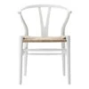 CH24 Wishbone Chair - Soft Colors -Danish Design Store CH24 beech softwhite S0502Y papercord natural front