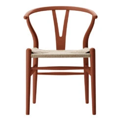 CH24 Wishbone Chair - Ilse Crawford Soft Colors 26 CH24 Wishbone Chair - Ilse Crawford Soft Colors -Danish Design Store CH24 beech terracotta S3560Y70R papercord natural front