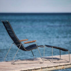 Click Outdoor Lounge Chair -Danish Design Store CLICK Lounge w footrest black HOUE 5623 high
