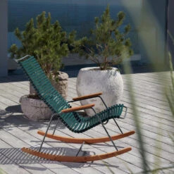 Click Outdoor Rocking Chair -Danish Design Store CLICK Rocking pine green HOUE 1246 high