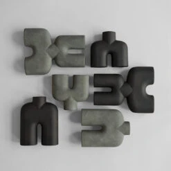 101 COPENHAGEN Cobra Tall Vase -Danish Design Store Cobra Mini Black Coffee family 1