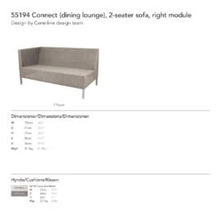 Connect Pre-configured Sofa - Setup 3 12 Connect Pre-configured Sofa - Setup 3 -Danish Design Store Connect Dining 2 seater right