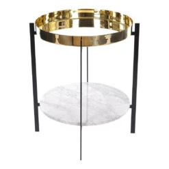 OX Denmarq Deck Table 21 OX Denmarq Deck Table -Danish Design Store Deck Table Brass Carerra Black 47edf05c 3ea8 403a 9dcc 0346cd0d7c0c