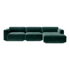 Develius Models E & F - 3-Seater Sofa W/ Chaise 21 Develius Models E & F - 3-Seater Sofa W/ Chaise -Danish Design Store Develius Velvet 01 Forest Configuration F