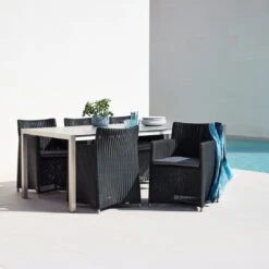 Diamond Outdoor Chair 6 Diamond Outdoor Chair -Danish Design Store Diamond weave diningchair Share stainless Concrete 210x100cm 15c 3