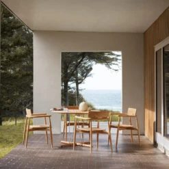 E008 Embrace Outdoor Dining Chair -Danish Design Store E008 teak untreated E022 y110 teak untreated stainlesssteel V1