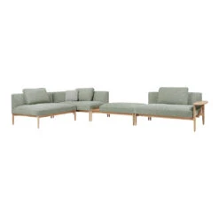 E301 Embrace Modular Sofa - Center Module -Danish Design Store E300 oak oil moss03 CUE300L CUE300S v4 side