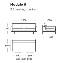 Edge V1 Modular Sofa (Modules 9-16) 30 Edge V1 Modular Sofa (Modules 9-16) -Danish Design Store Edge V1 Module 9 2.5 Seater Medium