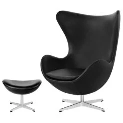Fritz Hansen Egg Chair -Danish Design Store Egg footstool elegance black dbac434f 24da 4df8 a277 45cbc81a1c36