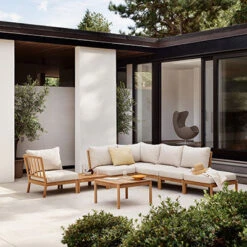 Fritz Hansen Skagerak Tradition Outdoor Lounge Table 26 Fritz Hansen Skagerak Tradition Outdoor Lounge Table -Danish Design Store FH Tradition Light Sand Setting 2 A