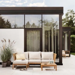 Fritz Hansen Skagerak Tradition Outdoor Lounge Chair -Danish Design Store FH Tradition Light Sand Setting 3 A Barriere 50x40 Honey Yellow