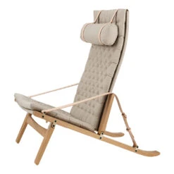 Plico Lounge Chair -Danish Design Store FK10 oak oil canvas side5