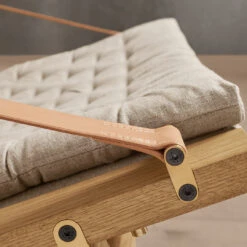 Plico Lounge Chair -Danish Design Store FK11 FK10 oak oil canvas detail v1