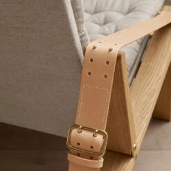 Plico Lounge Chair -Danish Design Store FK11 oak oil canvas detail v2