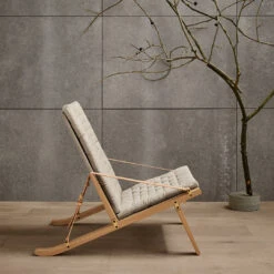 Plico Lounge Chair -Danish Design Store FK11 oak oil canvas side