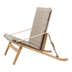 Plico Lounge Chair -Danish Design Store FK11 oak oil canvas side5